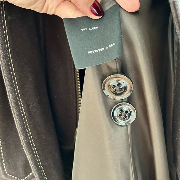 Y2K wool fitted military style trench coat - Picture 9 of 11